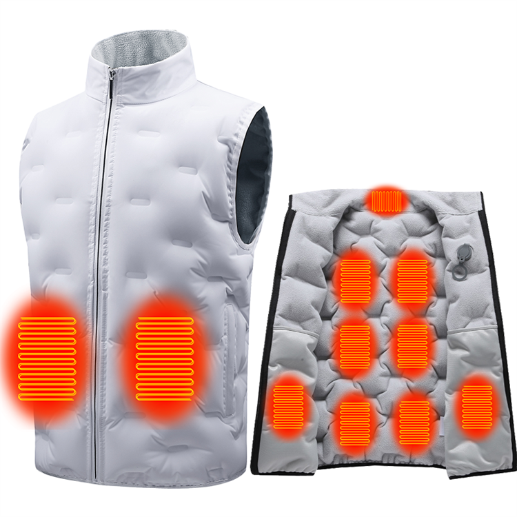 Winter Inflatable Gilet 3 Levels  Thermal Body Warmer Battery Heated Vest for Unisex，Factory Custom Design 5 Heating Zones V Neck Heated Vest Temperature Heating Vest Warm Heating Clothes