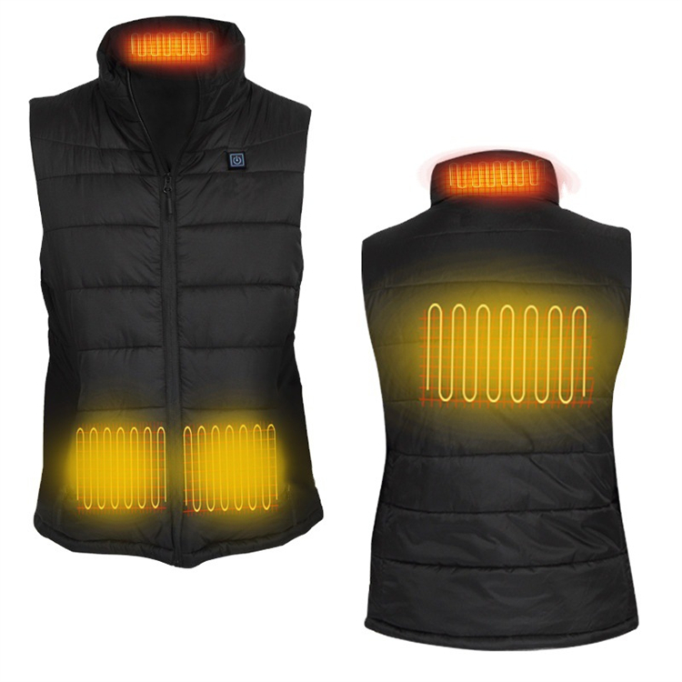 Winter Heating Body Warmer Rechargeable Warm USB Men's Heated Vest with Battery Pack