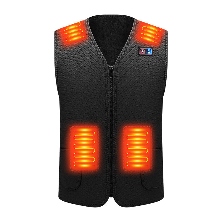 Novel Design Wholesale Price Blank Usb 6 Heated Vest for Winter 5v2a 9 Heating Zones Rechargeable Heated Vest