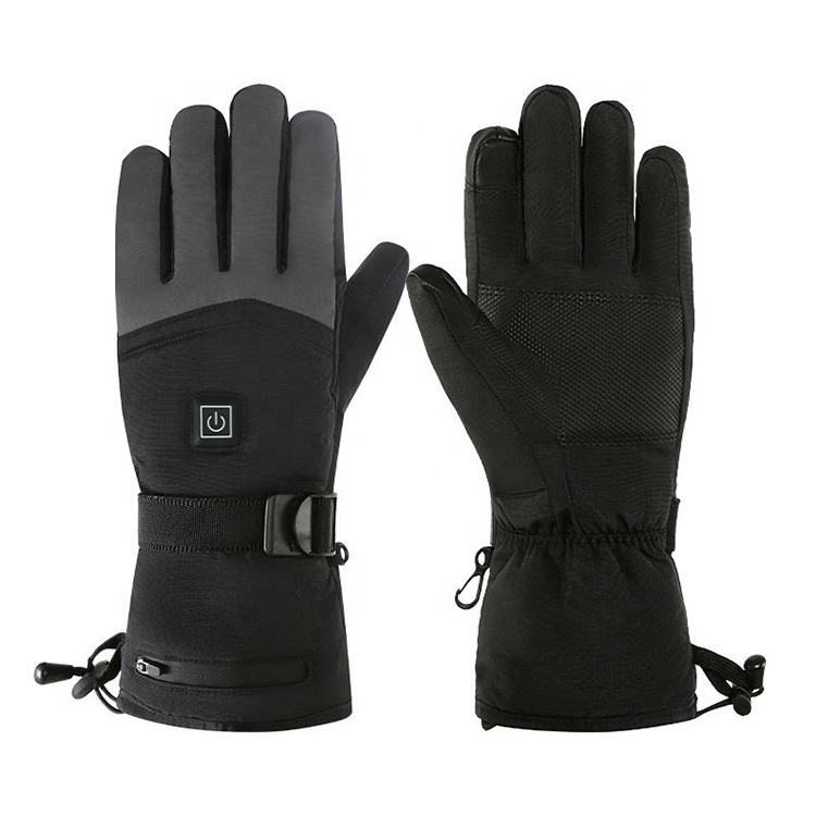 OEM Factory Winter Hand Warmer Powered Mens Heated Gloves Outdoor Skating Skiing Heated Cycling Gloves