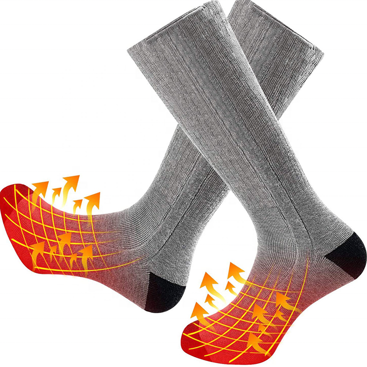 New Winter Warm Rechargeable Heating Socks Battery Powered Thermal Socks for Camping Riding Hiking Heated Socks