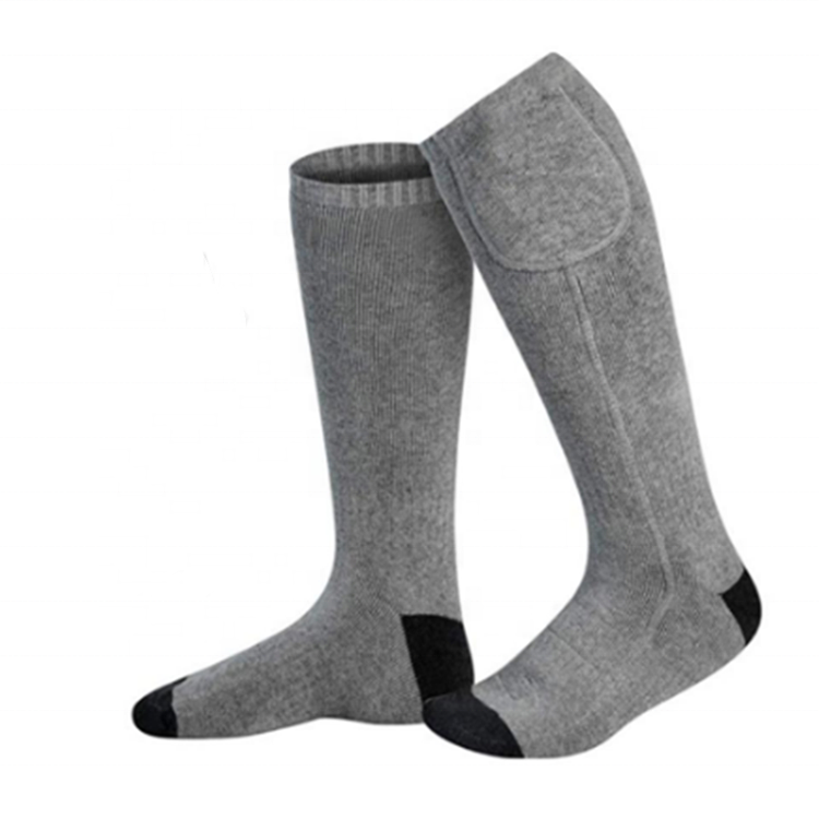 Adjustable Temperature Heated Socks Men Women Thermal Heating Long Cotton Sock Rechargeable Heating Sock