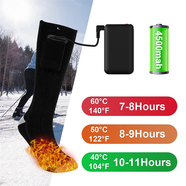 Elastic Comfortable Water Resistant Thermal Winter Warm Socks Heating Socks for Outdoor