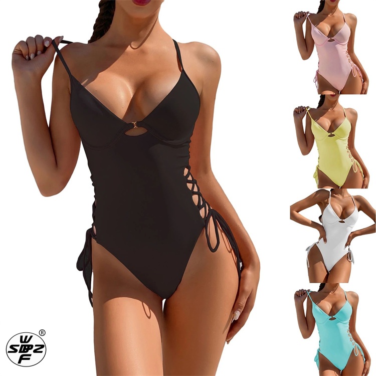 New Sexy Push Up Monokini Women High Waist One Piece Swimsuit Female Backless bikini Swimwear