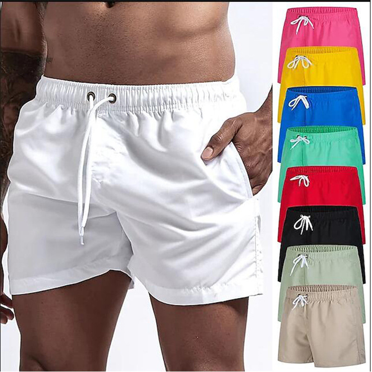 Factory Wholesale Polyester Quick Dry Swim Trunks Multi-Color Blank Custom Sports Swimming Beach Shorts For Men