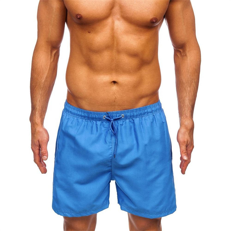 2024 Breathable Custom Blank Workout Swimwear Beach Gym Mens Track Nylon Swimming Trunks Elastic Waist Nylon Metal Swim Shorts