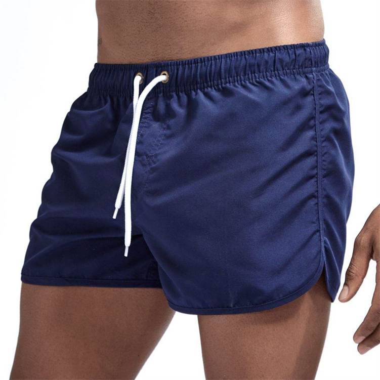 Custom logo man quick-drying beach swimming trunks gym sports running polyester men shorts