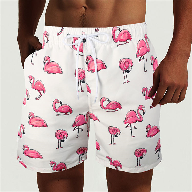 High Quality Summer OEM Service 100% Polyester Quick Drying Sublimated Beach Shorts Men Custom Logo Board Shorts Swim Trunks