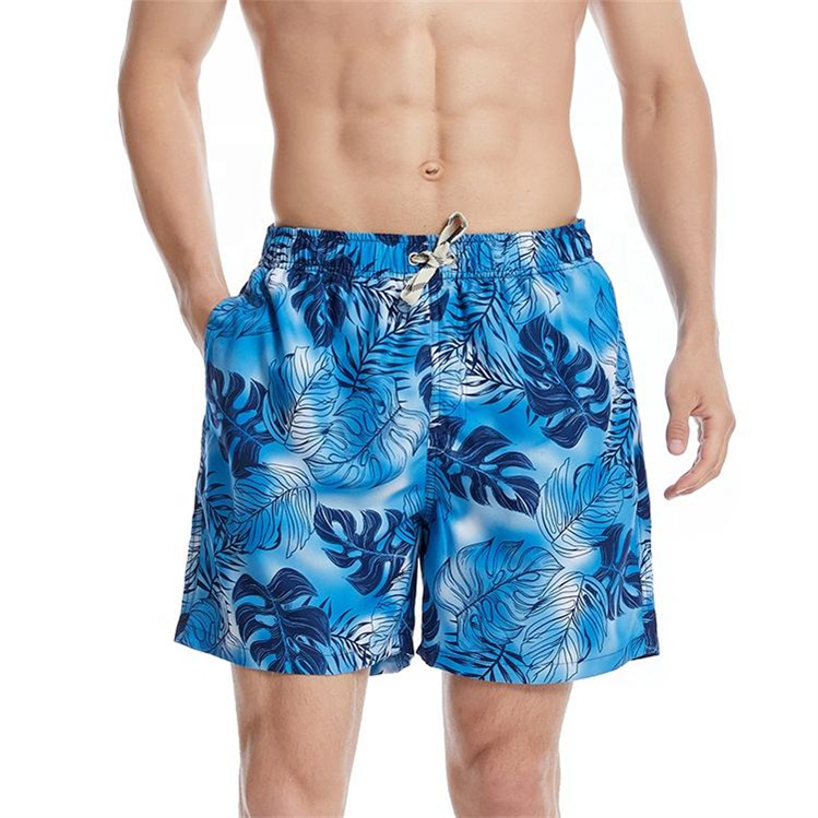 High quality double-layer lining and quick drying customized various printed logos beach shorts