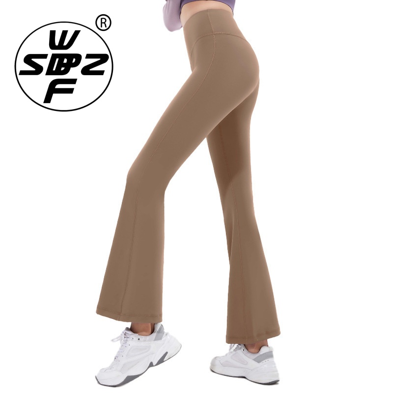 Women Leisure Sports Wide Leg High Waist Flared Leggings OEM/ODM Yoga Trousers