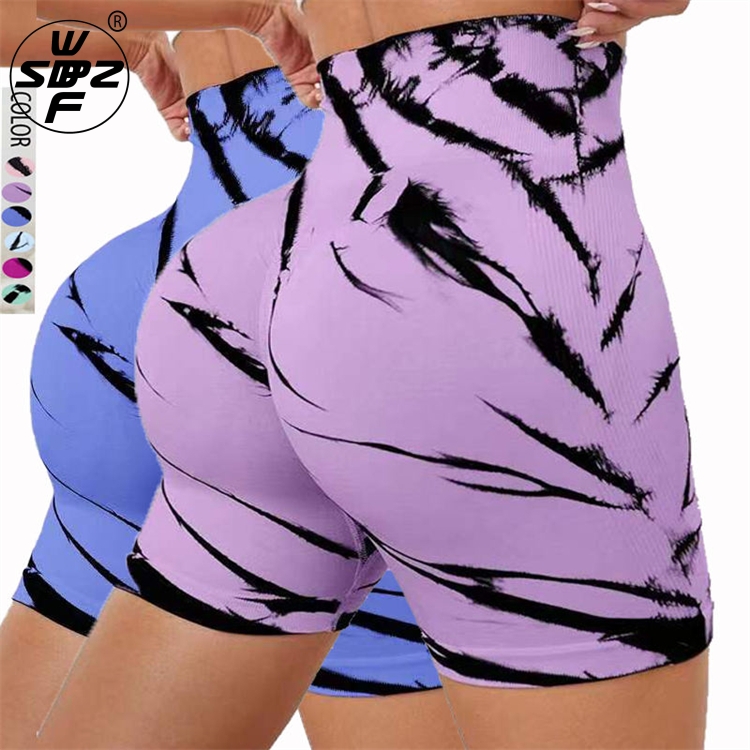 2024 New Esportes De Fitness Yoga Scrunch Shorts High Waist Custom Women Shorts Yoga Set