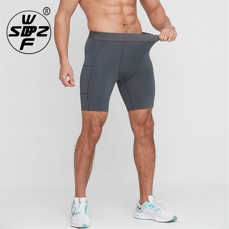 Pocket Bottom Nylon Silk Breathable Men Training Pants Custom Mens Running Leggings