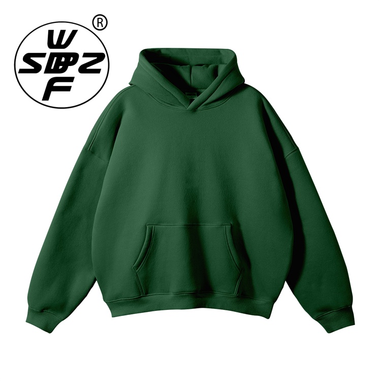 100% Cotton High Quality Boxy Zip Heavy Hoodie Custom Plus Size Men's Hoodies