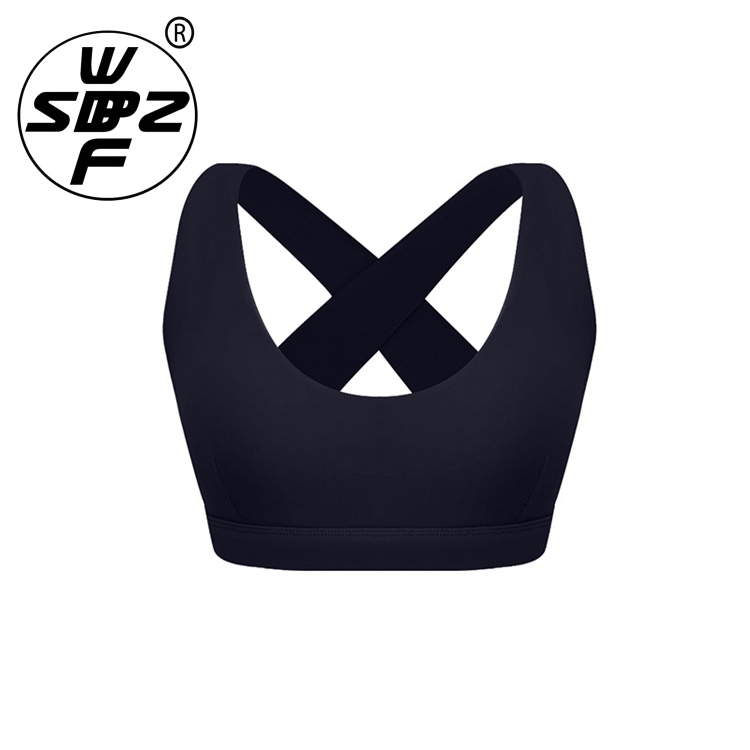 Women Fashion Shockproof High Intensity Pilates Sports Bra Custom Sport Wear Strappy Yoga Bra