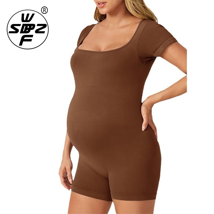 Plus Size Butt Lift Women's Maternity Bodysuit Custom Maternity Jumpsuit