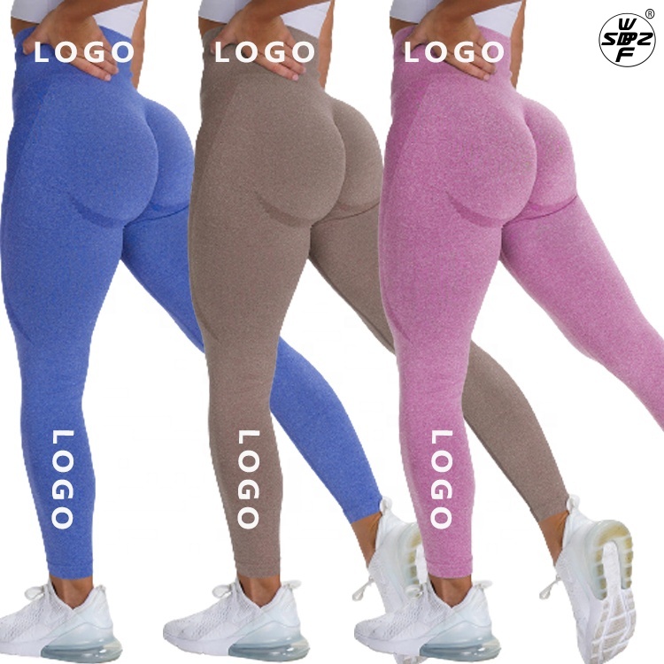 High Waist Elastic Compression Scrunch Seamless Yoga Leggings Custom Leggings For Women