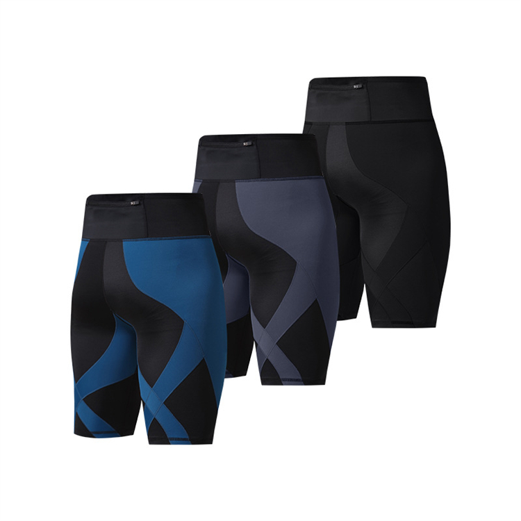 High Waisted Mens Elastic Compression Leggings Pants Custom Sports Tights