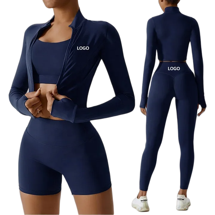 Custom Black Zip Up Workout Jacket Running White Workout Jacket Comfortable Long Sleeve Exercise Jacket